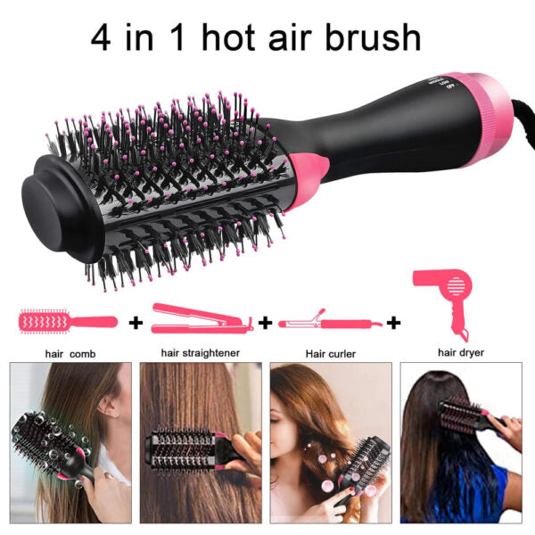 One Step 4 In 1 Hot Air Brush HAIR DRYER, STRAIGHTENER, CURLER AND VOLUMIZER BRUSH (4 IN 1 )