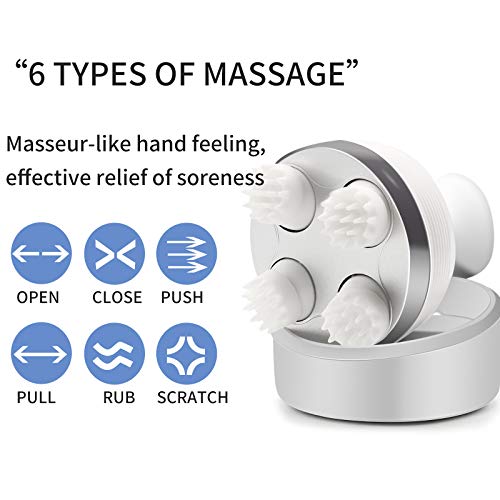 Scalp Massager, Electric Meridian Massage With 4 Moveable Massage Cluster